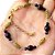 Pulseira No Bruto Pronto Para Banho Com Pedras de Cristais Negra e Pedras Naturais Tamanho Aprox: 21cm Extensor: 5cm Peso: 6,0 gramas REF: BRU315 - Imagem 2