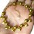 Pulseira No Bruto Pronto Para Banho Com Bolas De 8mm e Corações Tamanho Aproximado: 20,0cm Peso: 10,0 gramas REF: BRU101 - Imagem 1