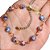 Pulseira No Bruto Pronto Para Banho Com Bolinhas De Porcelana De 8mm Tamanho Aproximado: 20,0cm Extensor: 5,0cm Peso: 7,7 gramas REF: BRU1865 - Imagem 2