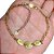 Pulseira No Bruto Pronto Para Banho Com Pingente Coração Tamanho Aproximado: 20,0cm Extensor: 5,0cm Peso: 3,9 gramas REF: BRU1878 - Imagem 2