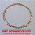PULSEIRA NO BRUTO PRONTO PARA O BANHO  GRUMET L REB DIAMANTADA 4L -(M-118) PESO 3,9GR - 23CM - FECHO LAGOSTA -  BRU496 - Imagem 1