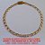 PULSEIRA NO BRUTO PRONTO PARA O BANHO  GRUMET L REB DIAMANTADA 4L -(M-118) PESO 4,4GR - 23CM - FECHO GAVETA -  BRU372 - Imagem 2