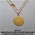 GARGANTILHA NO BRUTO PRONTO BARA BANHO CORRENTE VENEZIANA DE 45CM+EXTENSOR (483)MEDALHA 25MM PAI NOSSO C/ BORDA  PESO TOTAL 3.6GR - BRU2545 - Imagem 1