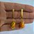 Brinco Banhado a Ouro com Pedra em Resina Tam Aprox:3cm Ref:0002143 - Imagem 2