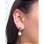 Brinco folheado com pedra de porcelana mesclada 10mm de alta qualidade rf.000888 - Imagem 1