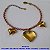 PULSEIRA NO BRUTO PRONTO PARA O BANHO - COM FECHO LAGOSTA E CORRENTE ELLO PORTUGUES LARGURA 4MM (394)CORAÇAO DUPLO 24X22MM - TAMANHO 18CM+EXTENSOR PESO TOTAL 8.6GR - BRU6333 - Imagem 1