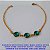 PULSEIRA NO BRUTO PRONTO PARA O BANHO -CRISTAL LEITOSO PEDRAS DE 8MM - COM FECHO LAGOSTA - TAMANHO 18CM  (CORRENTE ELLO PORTUGUES) - PESO 2.8GR - BRU6638 - Imagem 1