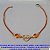 PULSEIRA NO BRUTO PRONTO PARA O BANHO - COM CONECTOR DE  CORAÇÃO(AMOR) E DOIS CRISTAL - TAMANHO 18CM COM FECHO  LAGOSTA - PESO TOTAL 1.8GR - BRU6676 - Imagem 1