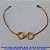 PULSEIRA NO BRUTO PRONTO PARA O BANHO(CX114) -COM FECHO LAGOSTA(JOIASECIA)  (4321)CORRENTE CADEADO - TAMANHO 18CM - PESO 1.9GR - BRU6853 - Imagem 1