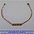 PULSEIRA NO BRUTO PRONTO PARA O BANHO -COM FECHO LAGOSTA(JOIASECIA)  PLACA ESTAMPADA 20X4  ""ABENÇOADA"" (4872)(LATÃO) -CORRENTE CADEADO - TAMANHO 18CM - PESO 1.4GR - BRU6865 - Imagem 1