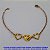 PULSEIRA NO BRUTO PRONTO PARA O BANHO -COM CORRENTE CADEADO (4761/4205) TAMANHO 18CM - PESO 2.2GR - FECHO LAGOSTA - BRU6925 - Imagem 1