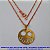 GARGANTILHA NO BRUTO PRONTO PARA O BANHO(CX112) - COM CORRENTE SINGAPURA DE 45CM E MEDALHA(" SORTE ") DE 2CM - PESO TOTAL 2,7GR - BRU7005 - Imagem 1