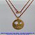 GARGANTILHA NO BRUTO PRONTO PARA O BANHO - COM CORRENTE SINGAPURA DE 45CM E MEDALHA(" PAZ ") DE 2CM - PESO TOTAL 2,7GR - BRU7006 - Imagem 1