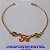 PULSEIRA NO BRUTO PRONTO PARA O BANHO -COM CORENTE  ELLO PORTUGUES - COM DOIS TREVO - E PALAVRA FÉ - TAMANHO  19CM - BRU4146 - Imagem 1