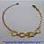 PULSEIRA  NO BRUTO PRONTO PARA O BANHO - COM CORRENTE CARTIER CURTA TAMANHO 18CM - PESO 1.6GR(4205) - COM FECHO LAGOSTA - BRU7058 - Imagem 1
