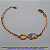 PULSEIRA NO BRUTO PRONTO PARA O BANHO - COM CORRENTE CARTIER CURTA  TAMANHO 18CM - PESO 2.9GR- COM FECHO LAGOSTA - BRU7059 - Imagem 1