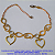 PULSEIRA NO BRUTO PRONTO PARA O BANHO - COM CORRENTE CARTIER CURTA (666)CORAÇAO 14MM VAZADO C/CABEÇA TAMANHO 18CM - PESO 6.4GR- COM FECHO LAGOSTA - BRU7068 - Imagem 1