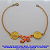 PULSEIRA NO BRUTO PRONTO PARA O BANHO(CX74)  - COM CORRENTE ELLO PORTUGUES COM MEDALHA SAO BENTO E CONECTOR COM A PALAVRA " FÉ " PESO TOTAL  3.6GR - TAMANHO 18CM - BRU7160 - Imagem 1