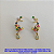 BRINCO NO BRUTO PRONTO PARAO BANHO - COM ARGOLINHA E PINO TODO CRAVEJADO EM MICRO ZIRCONIA COLORIDA - PESO TOTAL 4.7GR TAMANHO 3X1CM - BRU6857 - Imagem 1