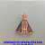 PINGENTE NO BRUTO PRONTO PARA O BANHO (CX22) - PINGENTE DE NOSSA  SENHORA APARECIDA 3X2CM - TODA CRAVEJADA EM MICRO ZIRCONIAS AZUL - PESO TOTAL 4.4GR - BRU7299 - Imagem 1