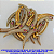 PINGENTE NO BRUTO PRONTO PARA BANHO (CX29) - DENTE DE SABRE TODO CRAVEJADO EM MICRO ZIRCONIAS CRISTAL - PESO 1,6GR - TAMANHO 3X1CM COMPOSIÇÃO 70% LATÃO/ 30% ZIRCONIA - BRU7316 - Imagem 1