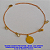 PULSEIRA NO BRUTO PRONTO PARA O BANHO - COM CORRENTE CADEADO(SUPER DELICADA) TAMANHO 18CM - PESO 1.9GR -  PLACA DE GRATIDÃO - BRU6600 - Imagem 1