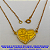 GARGANTILHA NO BRUTO PRONTO PARA O BANHO(CX71) - CORAÇÃO CRAVEJADO EM  MICRO ZIRCONIAS - COMPOSIÇÃO 70% LATÃO E 30% ZIRCONIA - PESO 4.1GR (CRISTO REDENTOR) TAMANHO 20MM(1,6CM) - BRU7519 - Imagem 1