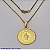 GARGANTILHA NO BRUTO PRONTO PARA O BANHO - (828) - GARGANTILHA COM CORRENTE VENEZIANA E PINGENTE MEDALHA 25MM C/ SÃO FRANCISCO ESTAMPADO -  TAMANHO 45,0CM- FECHO LAGOSTA - PESO 5,0GR BRU10052A - Imagem 1