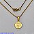 GARGANTILHA NO BRUTO PRONTO PARA O BANHO - (4637) - GARGANTILHA COM CORRENTE VENEZIANA E PINGENTE MEDALHA 11MM "GOOD LUCK" BOA SORTE - TAMANHO 45,0CM- FECHO LAGOSTA - PESO 2,4GR BRU10055A - Imagem 1