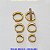 BRINCO NO BRUTO PRONTO PARA O BANHO 100% LATÃO  - TRIO DE BRINCO COM 3 PAR TAMANHOS 16MM/13MM/11MM CRAVEJADOS COM  MICRO ZIRCÔNIAS - PESO TOTAL 2,8GR - BRU100138A - Imagem 1