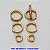 BRINCO NO BRUTO PRONTO PARA O BANHO 100% LATÃO  - TRIO DE BRINCO COM 3 PAR TAMANHOS 17MM/15MM/10MM CRAVEJADOS COM  MICRO ZIRCÔNIAS - PESO TOTAL 3,8GR - BRU100143A - Imagem 1