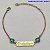 PULSEIRA NO BRUTO PRONTO PARA O BANHO(E2870) PLACA GRATIDÃO COM CORAÇÕES DE CRISTAL AZUL TAMANHO 16CM + EXTENSOR  - PESO 2,3GR  E FECHO LAGOSTA - BRU100323A - Imagem 1