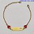 PULSEIRA NO BRUTO PRONTO PARA O BANHO(E2914) PLACA COM CORAÇÃO COM CORAÇÕES DE CRISTAL VERMELHA TAMANHO 16CM + EXTENSOR  - PESO 2,3GR  E FECHO LAGOSTA - BRU100326A - Imagem 1