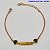 PULSEIRA NO BRUTO PRONTO PARA O BANHO(E2155) PLACA COM CORAÇÕES DE CRISTAL PRETO TAMANHO 16CM + EXTENSOR  - PESO 2,3GR  E FECHO LAGOSTA - BRU100327B - Imagem 1