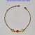 PULSEIRA NO BRUTO PRONTO PARA O BANHO(CX84) -  PULSEIRA FEMININA TREVO COM BOLINHA CRISTAL LARANJA - TAMANHO 18CM + EXTENSOR - PESO 1,8GR  E FECHO LAGOSTA - BRU100375A - Imagem 1