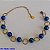 PULSEIRA NO BRUTO PRONTO PARA O BANHO(CX78) -  PULSEIRA FEMININA COM PÉROLAS AZUÍS - TAMANHO 18CM  - PESO 4,2GR  E FECHO LAGOSTA - BRU100407A - Imagem 1