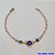 PULSEIRA NO BRUTO PRONTO PARA O BANHO(CX79)-  PULSEIRA FEMININA OLHO GREGO E CORAÇÃO - TAMANHO 18CM  - PESO 1,9GR  E FECHO LAGOSTA - BRU100415A - Imagem 1