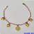 PULSEIRA NO BRUTO PRONTO PARA O BANHO(CX79) -  PULSEIRA FEMININA CORAÇÕES LISO E PINGENTE TREVO - TAMANHO 18CM  - PESO 2,7GR  E FECHO LAGOSTA - BRU100417A - Imagem 1