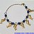 PULSEIRA NO BRUTO PRONTO PARA O BANHO(CX78)-  PULSEIRA FEMININA COM PÉROLAS AZUÍS COM GOLFINHOS  - TAMANHO 17CM + EXTENSOR - PESO 8,1GR  E FECHO LAGOSTA - BRU100421A - Imagem 1