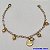 PULSEIRA NO BRUTO PRONTO PARA O BANHO(CX79) -  PULSEIRA FEMININA COM CORAÇÕES LISOS E CORAÇÃO PEDRA CRISTAL ROSA - TAMANHO 18CM - PESO 2,6GR  E FECHO LAGOSTA - BRU100424A - Imagem 1