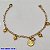 PULSEIRA NO BRUTO PRONTO PARA O BANHO(CX84) -  PULSEIRA FEMININA COM CORAÇÕES LISOS E CORAÇÃO PEDRA CRISTAL - TAMANHO 18CM - PESO 2,6GR  E FECHO LAGOSTA - BRU100425A - Imagem 1
