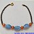 PULSEIRA NO BRUTO PRONTO PARA O BANHO(CX73) -  PULSEIRA FEMININA COM PEDRA RESINA AZUL- TAMANHO 18CM - PESO 4,3GR  E FECHO LAGOSTA - BRU100426A - Imagem 1