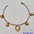 PULSEIRA NO BRUTO PRONTO PARA O BANHO(CX79) -  PULSEIRA FEMININA COM CORAÇÕES BRILHANTE E LISO - TAMANHO 19CM - PESO 2,7GR  E FECHO LAGOSTA - BRU100429A - Imagem 1