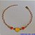 PULSEIRA NO BRUTO PRONTO PARA O BANHO (CX84) COM CRISTAL DE VIDRO COLORIDO - TAMANHO 18CM -  PESO TOTAL 2,2GR - BRUBRU2114A - Imagem 1