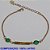 PULSEIRA NO BRUTO PRONTO PARA O BANHO(CX97)(3.1285) PULSEIRA FEMININA PLACA BABY COM DOIS CRISTAIS VERDE ESMERALDA TAMANHO 17CM+ EXTENSOR - PESO 1.8GR E FECHO LAGOSTA - BRU11011A - Imagem 1