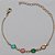 PULSEIRA NO BRUTO PRONTO PARA O BANHO - PULSEIRA FEMININA COM QUATRO CRISTAL (AZUL-ROSA-VERDE-LARANJA) - TAMANHO 16CM + EXTENSOR - PESO 1.6GR E FECHO LAGOSTA - BRU11042A - Imagem 1