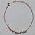 PULSEIRA NO BRUTO PRONTO PARA O BANHO(CX110) - PULSEIRA FEMININA COM ZIRCÔNIA (AZUL-ROSA) + BOLAS  - TAMANHO 18.5CM - PESO 0.8GR E FECHO LAGOSTA - BRU110057 - Imagem 1