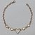 PULSEIRA NO BRUTO PRONTO PARA O BANHO(CX92) - PULSEIRA FEMININA MEDALHA CORAÇÃO VAZADO + QUATRO ZIRCONIA (CRISTAL) - TAMANHO 18CM - PESO 2.0GR E FECHO LAGOSTA - BRU110066 - Imagem 1