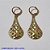 BRINCO BRUTO PRONTO PARA BANHO ARGOLA PRESSÃO (824)GOTA DIAMANTADA 30X16MM- PESO TOTAL 2,9GR - BRU001157A - Imagem 1
