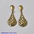 BRINCO BRUTO PRONTO PARA BANHO BASE LISA (824)GOTA DIAMANTADA 30X16MM- PESO TOTAL 2,9GR - BRU001158A - Imagem 1